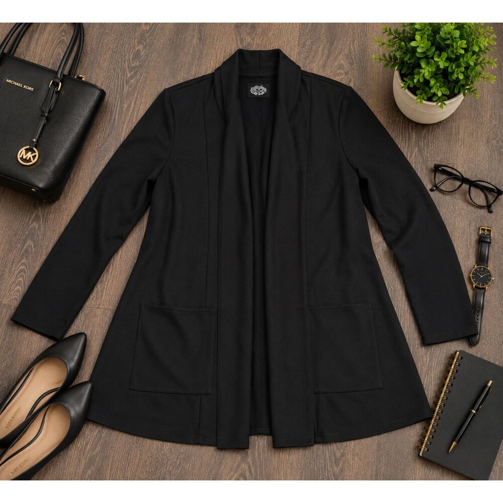 Cameleon Women's Size Small Black Blazer New With Tags Made In USA (566)